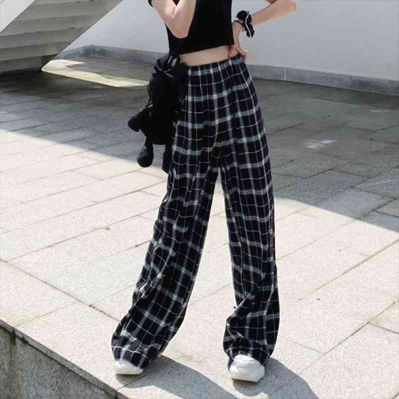 plus size plaid pants women autumn korean fashion wide leg pant oversize high waist casual loose trousers, Black;white
plus size plaid pants women autumn korean fashion wide leg pant oversize high waist casual loose trousers, Black;white