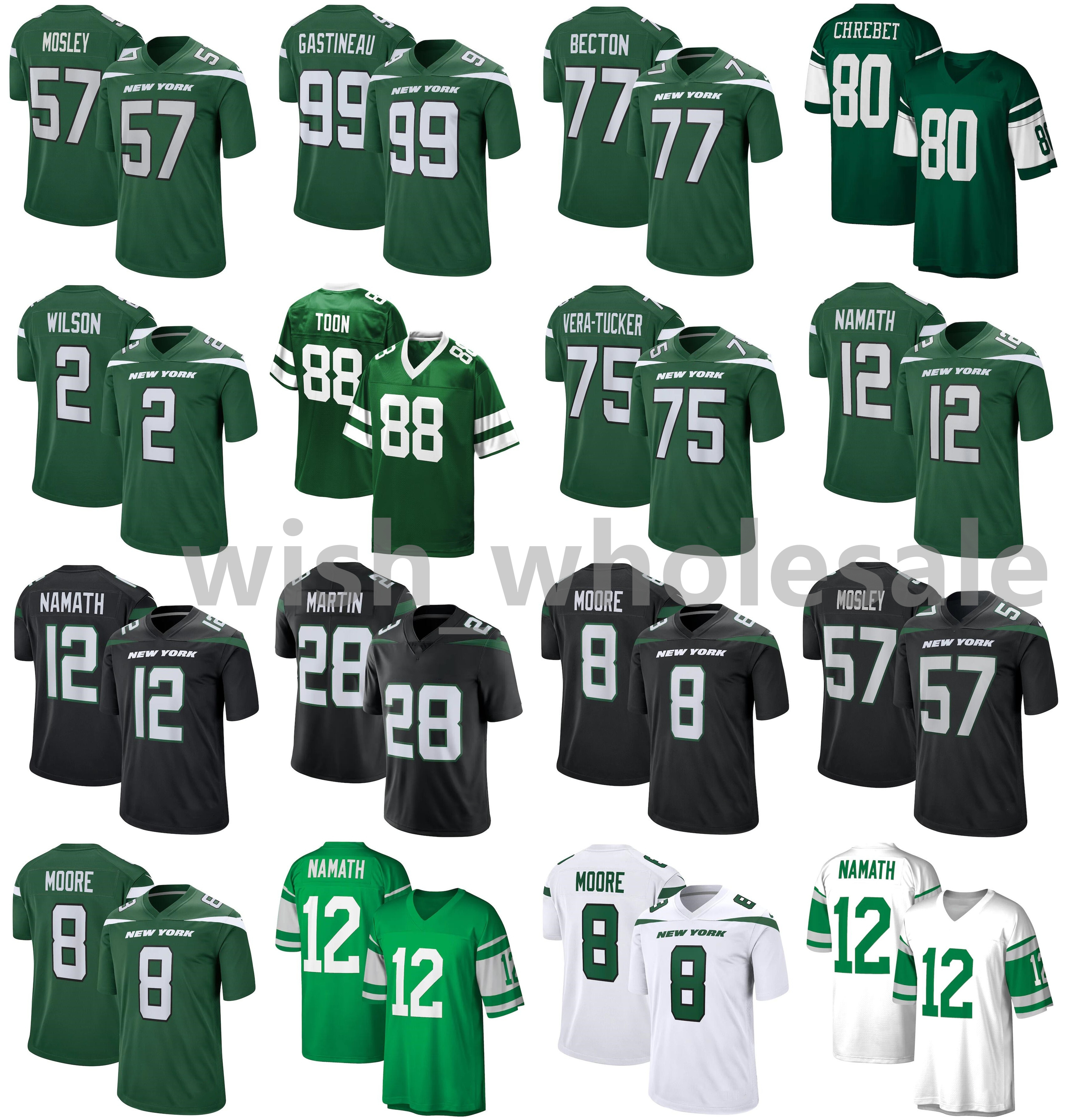 2021 Jets American Football Jerseys Al 80 Toon Jersey Zach 2 Wilson Elijah 8 Moore C.J. 57 Mosley Curtis 28 Martin Joe 12 Namath Mekhi 77 Becton Stitched Size -XXXL, Black
2021 Jets American Football Jerseys Al 80 Toon Jersey Zach 2 Wilson Elijah 8 Moore C.J. 57 Mosley Curtis 28 Martin Joe 12 Namath Mekhi 77 Becton Stitched Size -XXXL, Black