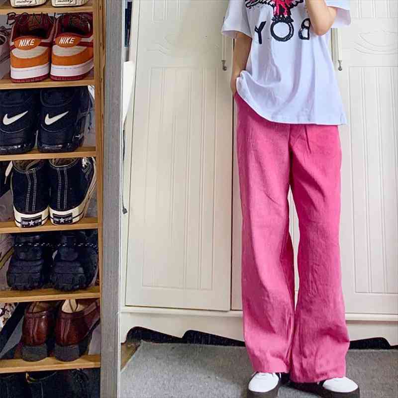 straight chic harajuku pink women pants corduroy retro streetwear simple full-length elasticated womens trousers, Black;white
straight chic harajuku pink women pants corduroy retro streetwear simple full-length elasticated womens trousers, Black;white