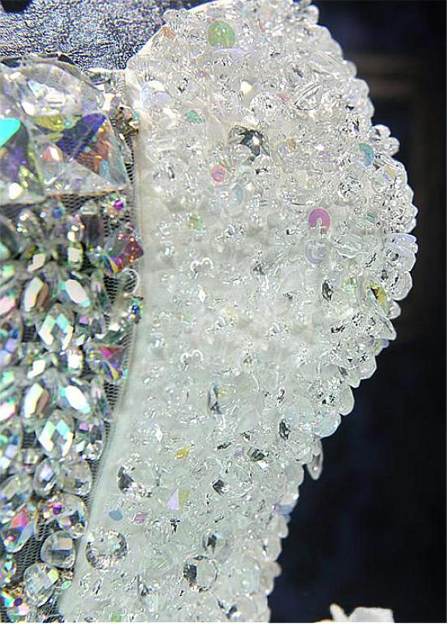 Stunning Tulle Ball Gown Wedding Dress With Beadings & Rhinestones Bling Bling Wedding Gowns Floor Length Bridal Dress