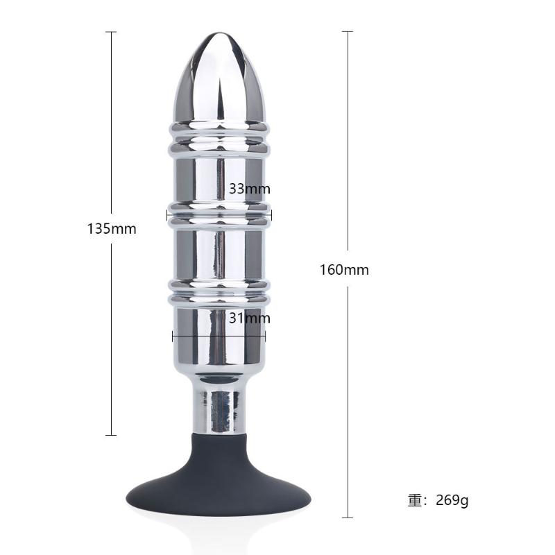 Sex Toys For Couples Design Large Size Suction Cup Metal Anal Beads Buplug Dildo SM Insert Toy Men Women Couple
