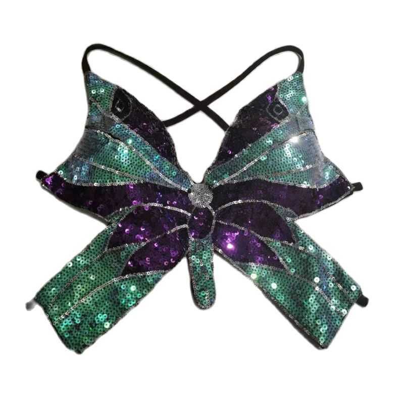 Y2K Butterfly Sequin Crop Top Women Summer Backless V Neck Sexy Club Costume Outfits Woman Clothes Bandage Bra Tops 210616, Silver
Y2K Butterfly Sequin Crop Top Women Summer Backless V Neck Sexy Club Costume Outfits Woman Clothes Bandage Bra Tops 210616, Silver