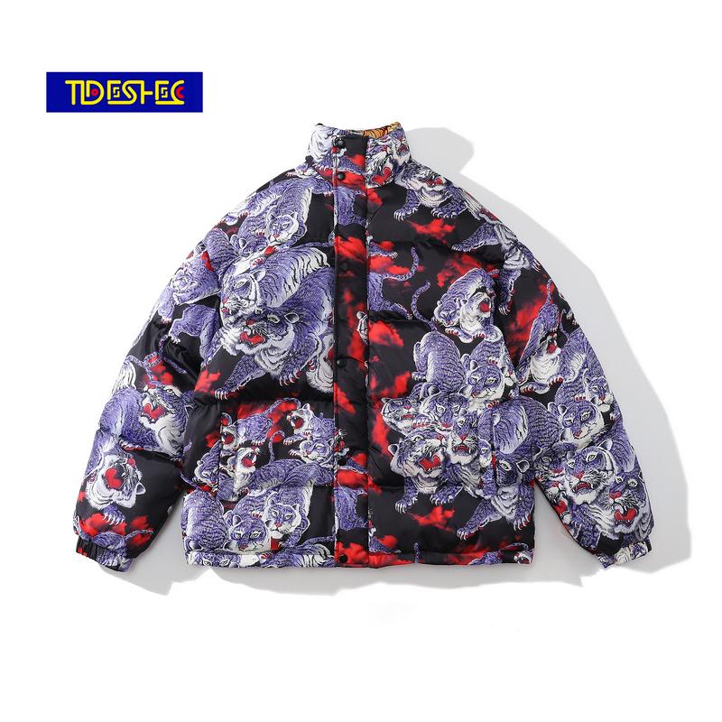 Men's Jackets Hip Hop Parka Jacket Colorful Tiger Print (double-sided) Padded Streetwear Patchwork Coat Cotton Winter Warm, Black;brown
Men's Jackets Hip Hop Parka Jacket Colorful Tiger Print (double-sided) Padded Streetwear Patchwork Coat Cotton Winter Warm, Black;brown