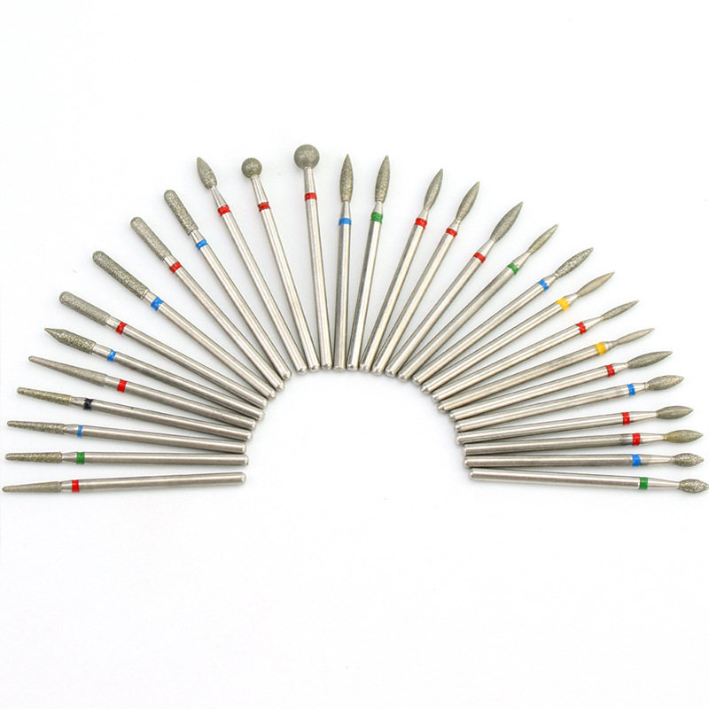 Nail Tools Set Silver Grinding Head Tungsten Steel Diamond Nails Remover Grindings Heads Nail Polish Tool Herramienta Para Esmaltado De Unas Wholesale