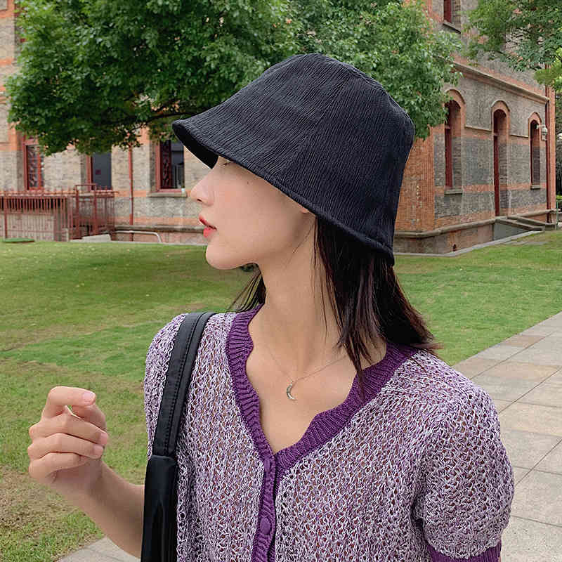 Black bucket fisherman's Hat Women's summer Korean version versatile fashion casual sunshade sunscreen show face small hat fashion, Meifen
Black bucket fisherman's Hat Women's summer Korean version versatile fashion casual sunshade sunscreen show face small hat fashion, Meifen