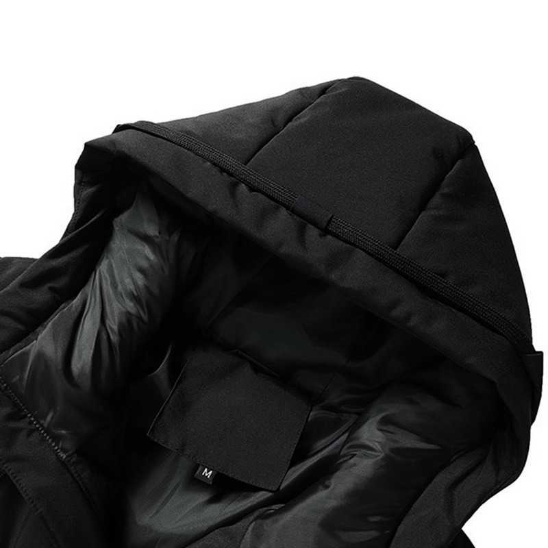 Men Winter Casual Thick Warm Waterproof Jacket Parkas Men Autumn Outwear Windproof Hat Hooded Parkas Jacket Men 211014