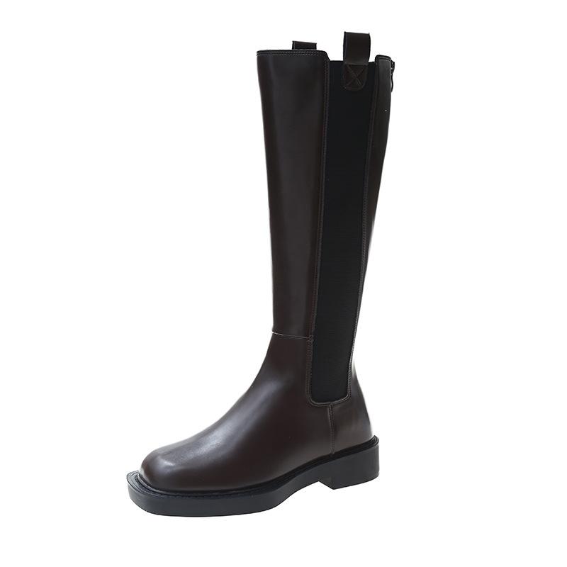 Boots Long Women's Autumn And Winter 2021 Temperament Korean Style Small Square Toe Sleeve Fashion Knight Size 35-39