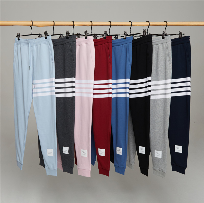 Four bar cotton yarn dyed TB casual Chao brand sports pants men's and women's Leggings, Black;white
Four bar cotton yarn dyed TB casual Chao brand sports pants men's and women's Leggings, Black;white