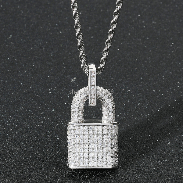 Hip Hop 18k Gold Padlock Pendant Necklaces Bling Diamond Cubic Zircon Lock Necklace Jewelry Set Stainless Steel Chain Fashion for Women Men Will and Ssandy Dropship
Hip Hop 18k Gold Padlock Pendant Necklaces Bling Diamond Cubic Zircon Lock Necklace Jewelry Set Stainless Steel Chain Fashion for Women Men Will and Ssandy Dropship
