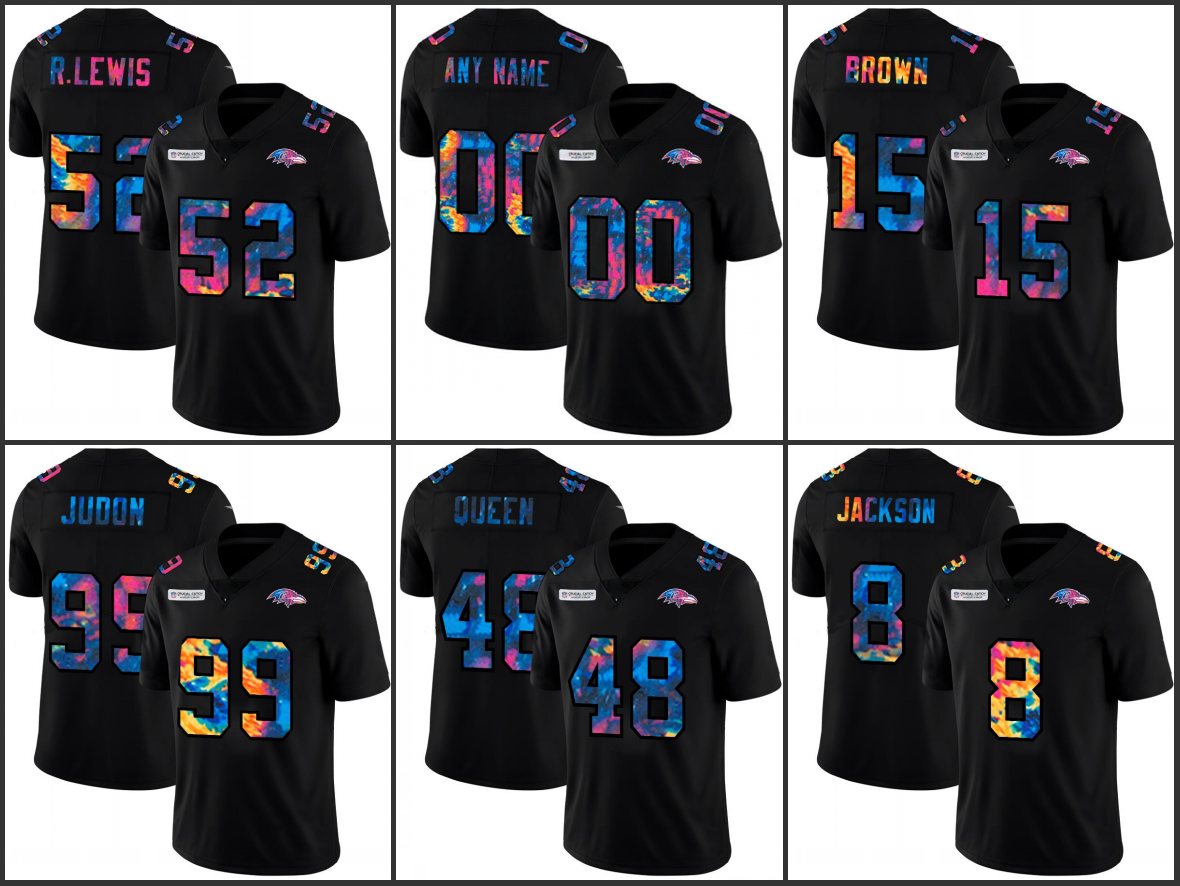 BaltimoreRavensMen #8 Lamar Jackson 48 Patrick Queen 52 Ray Lewis Multi Color Black Crucial Catch Women Youth Limited Jersey
BaltimoreRavensMen #8 Lamar Jackson 48 Patrick Queen 52 Ray Lewis Multi Color Black Crucial Catch Women Youth Limited Jersey