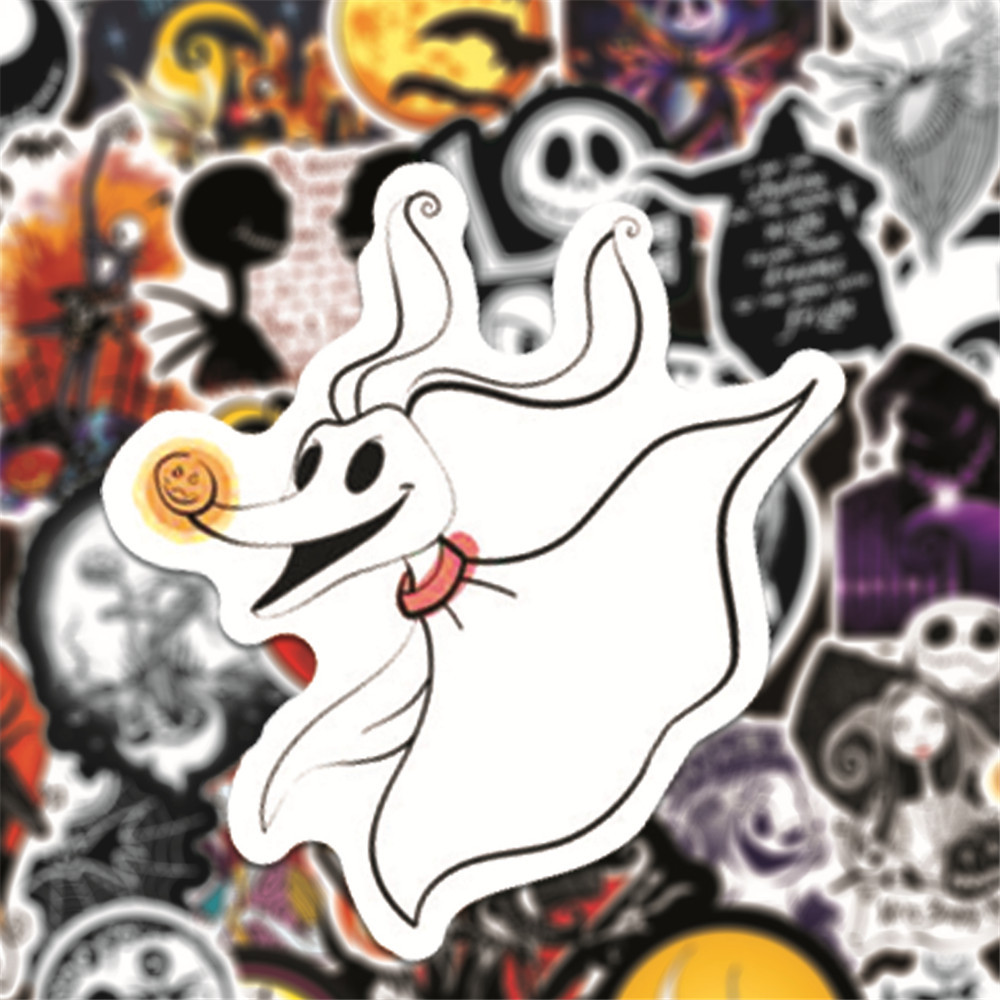 50pcs Nightmare Before Christmas Halloween Movie Sticker fans anime paster Cosplay scrapbooking phone laptop decoration - view 2