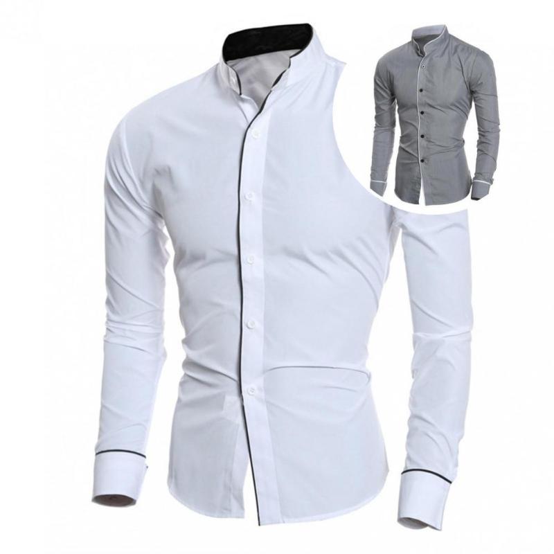 Men's Casual Shirts Simple Great Formal Contrast Color Line Autumn Shirt Stand Collar Soft For Dating, Black
Men's Casual Shirts Simple Great Formal Contrast Color Line Autumn Shirt Stand Collar Soft For Dating, Black