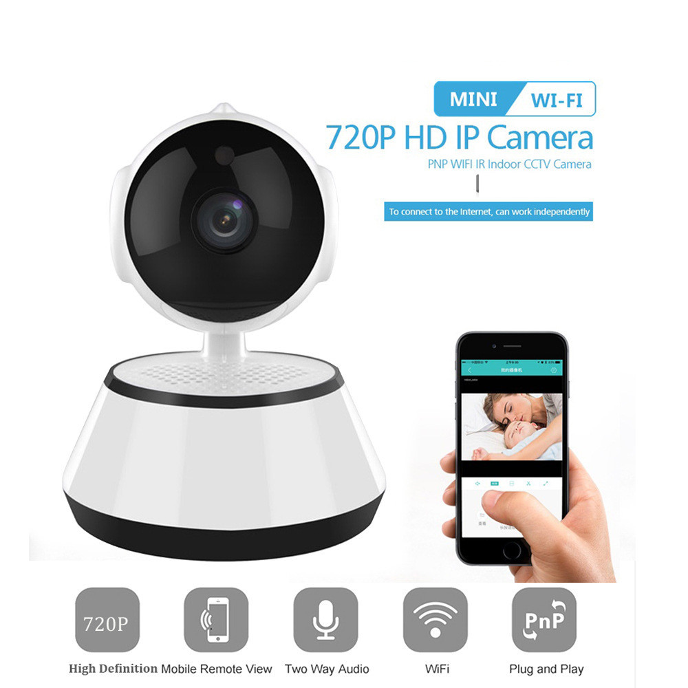 V380 100W pixel Baby Monitor Phone APP HD 720P Mini IP Wifi Cameras Wireless P2P Security Camera Night Vision IR Robot Support 64G
