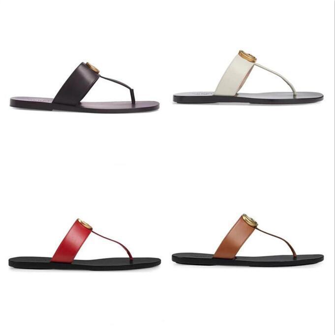 2021 metal buckle slipper flip flops men's and women's shoes webbing horsebit multi-color slippers sandals Size 35-46