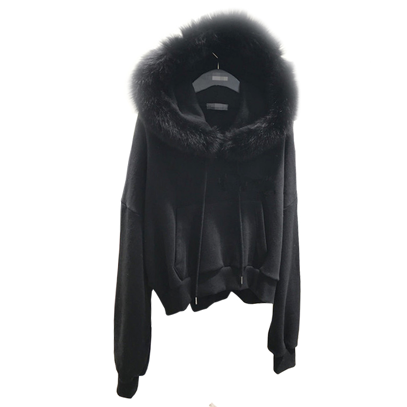 Nomikuma Autumn Winter Fleece Women Hoodies Causal Fur Hooded Pullover Sweatshirt New Korean Pocket Top Jumpers 6D491 210427