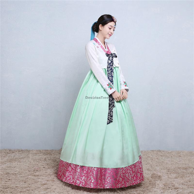 Korean Traditional Costume Hanbok Women Female Dress National Dance Performance Korea Wedding Oriantal