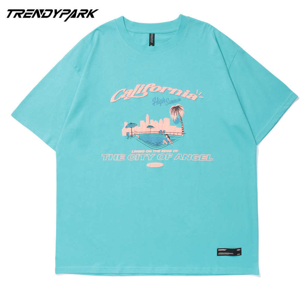 Men's T Shirt Digital Print Hip Hop Streetwear Tshirt Summer Harajuku Cotton Casual Short Sleeve T-Shirt Summer Shirt Tops 210601