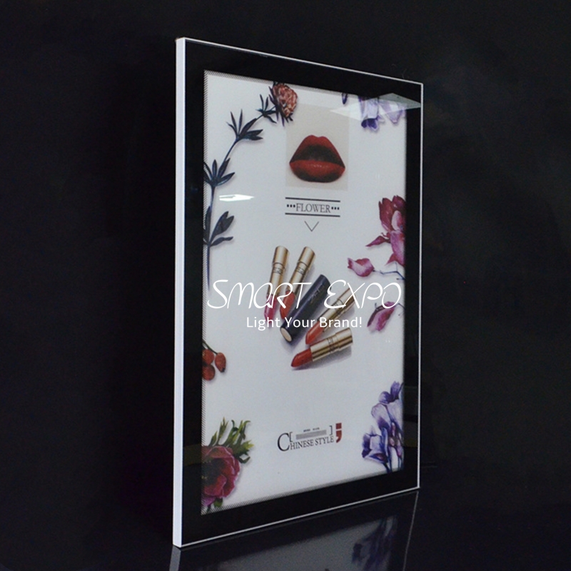 80*120cm Wall Mounted Poster Board Advertising Display Magnetic Light Box Featuring 42mm Thickness Aluminum Frame with Wooden Case Packing