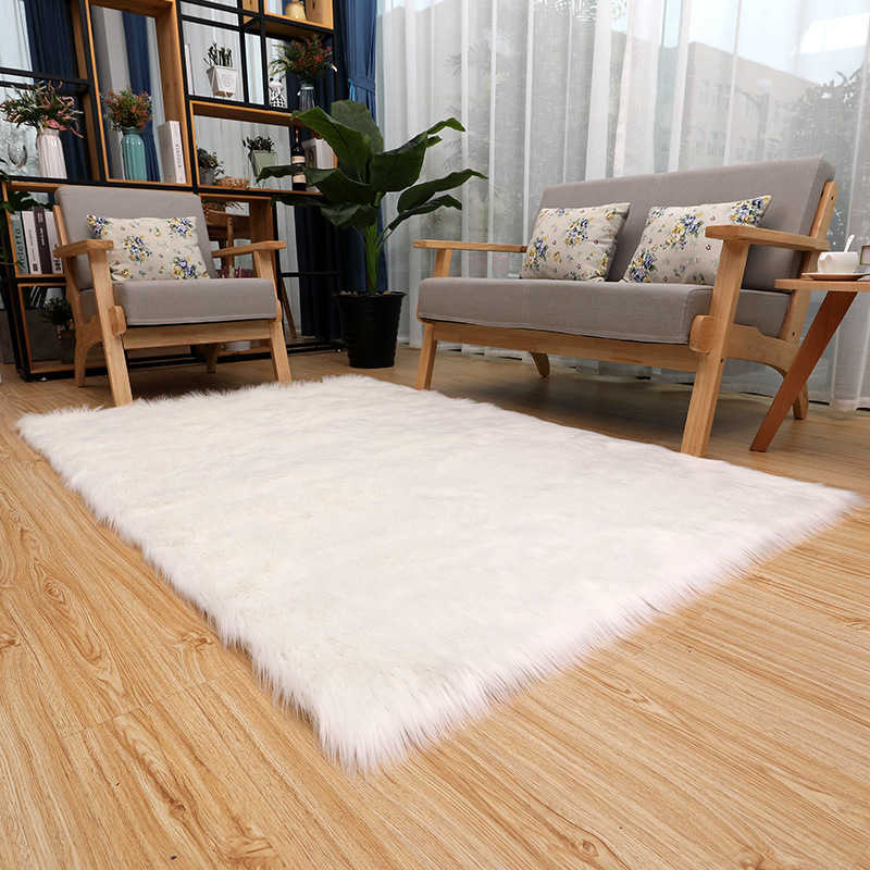 Plush Carpet Display Counter Shelf Mat Floor Dressing Table Shop Decoration Interior Bedroom Living Room Fur Rug Door Round Y0803 H260226