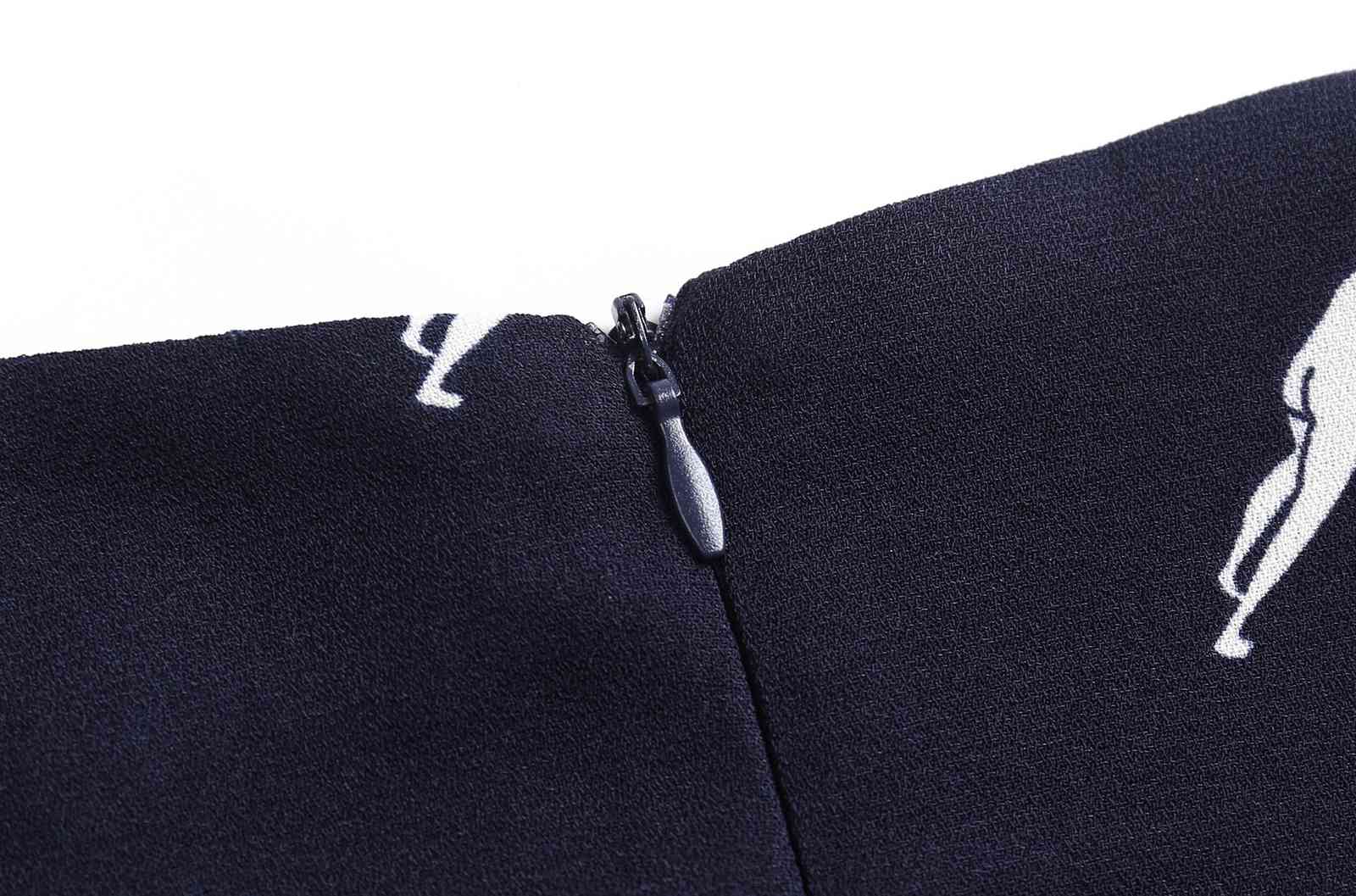 Summer Navy Retro Puff Sleeve Person Print Dress for Woman Square Collar Hem Slit Midi Dresses Holiday 210429