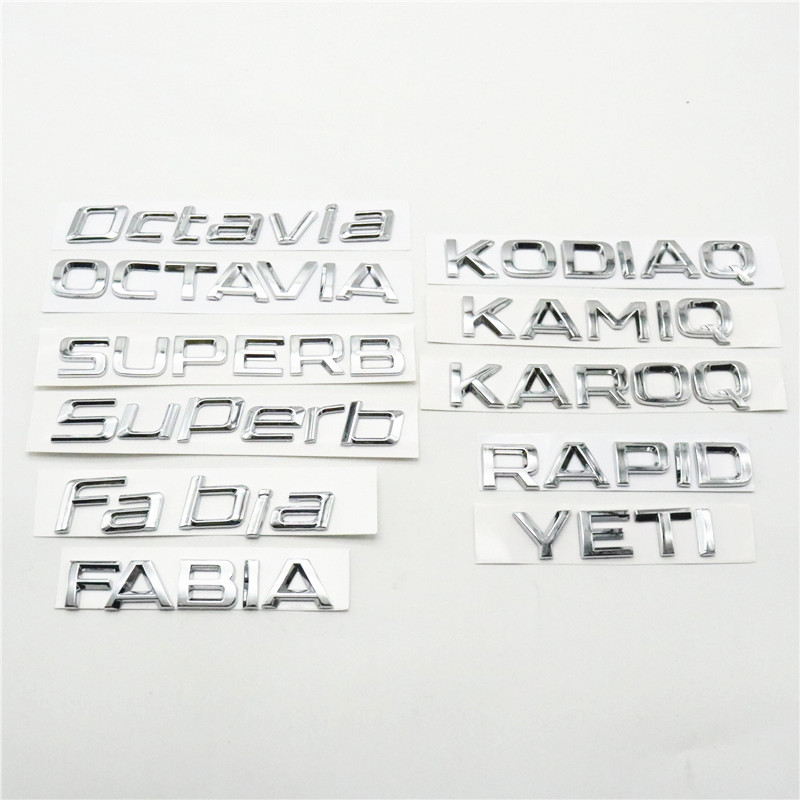 Car Rear Trunk Letters Replace Badge Emblem Metal Stickers For Skoda Octavia FABIA KAMIQ KAROQ KODIAQ RAPID SUPERB YETI Logo, Silver
Car Rear Trunk Letters Replace Badge Emblem Metal Stickers For Skoda Octavia FABIA KAMIQ KAROQ KODIAQ RAPID SUPERB YETI Logo, Silver