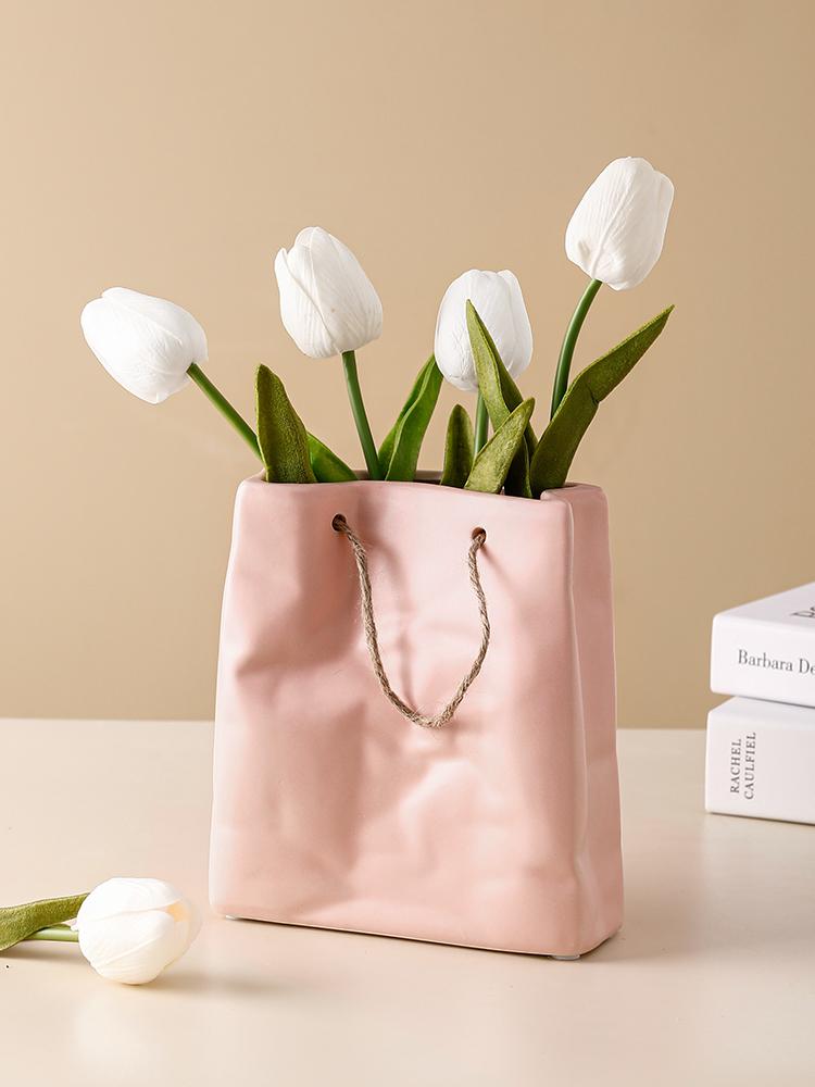 Nordic Light Luxury Creative Ceramic Vase Home Decoration Living Room Flower Decor Indoor Dining Table Small Ornament Vases