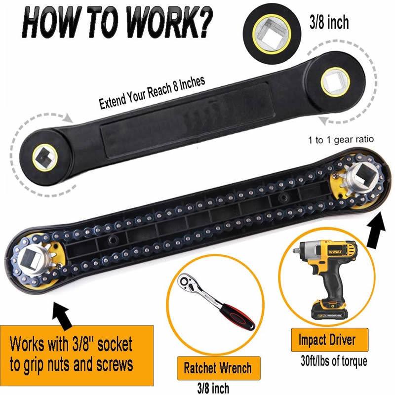 Hand Tools Universal Extension Wrench Adjustable Spanner 38 Inch Ratchet Car Vehicle Replacement Parts Screw Nut Tool Set9775834