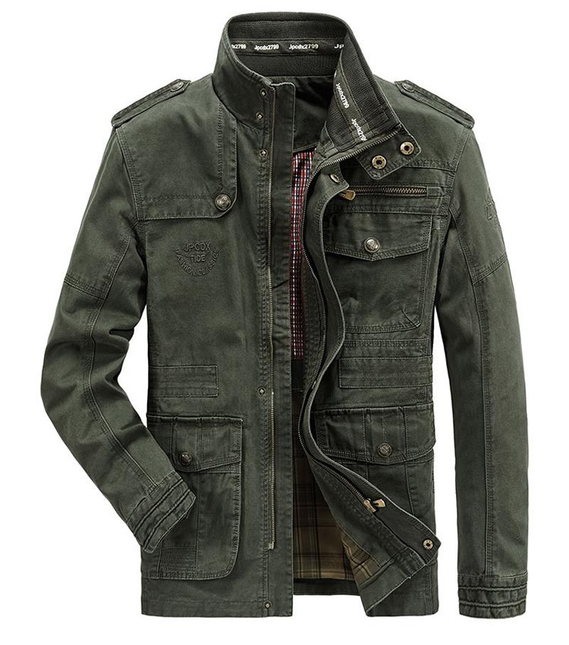 Men's Jackets Autumn Winter Jacket Men 100% Cotton Business Casual Cargo Military Multi-pocket Mens And Coats Male Chaqueta Hombre, Black;brown
Men's Jackets Autumn Winter Jacket Men 100% Cotton Business Casual Cargo Military Multi-pocket Mens And Coats Male Chaqueta Hombre, Black;brown