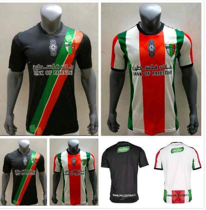 Top quality 21-22 Palestine soccer jersey home black white custom name number football shirt