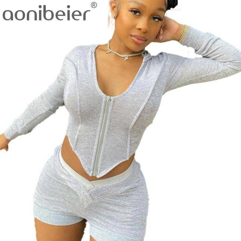 Two Piece Outfits Spring Autumn Long Sleeve Asymmetric Hem Crop Hoodie and Shorts Casual Fitnes Sportswear Sets 210604, Light blue
Two Piece Outfits Spring Autumn Long Sleeve Asymmetric Hem Crop Hoodie and Shorts Casual Fitnes Sportswear Sets 210604, Light blue