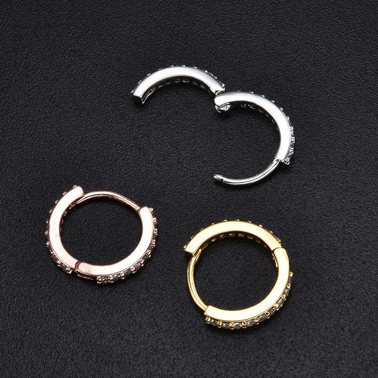 6mm/8mm/10mm Small Hoop Earrings For Women Men Gold Silver Color Simple Minimal Tiny Cz lage Ear Piercing & Huggie