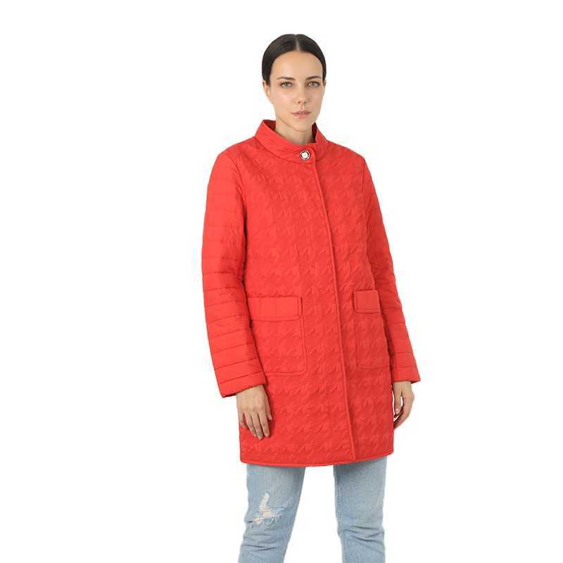 Parkas Warm female Stand-up Collar Quilted Coat Women Warm Long Down Jacket High Quality Lightweight Cotton Clothes 18-307 210819