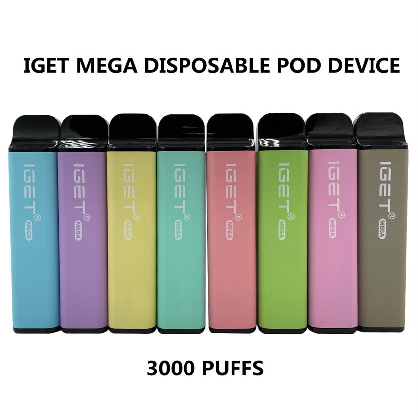 Iget Mega Disposable E cigarettes Pod Device Kit 3000 Puffs 8 Colors VS Bar Plus XL Randm Dazzle Pro a58
Iget Mega Disposable E cigarettes Pod Device Kit 3000 Puffs 8 Colors VS Bar Plus XL Randm Dazzle Pro a58