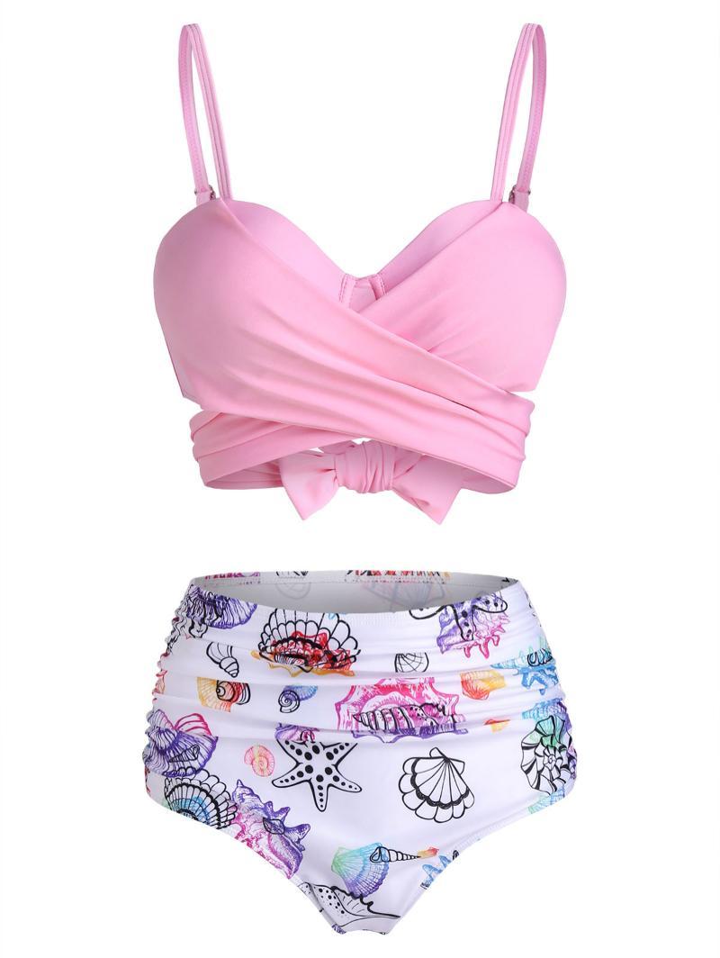 One-Piece Suits Female Swimsuit Mid Waist Bikini Women Swimwear Shell Starfish Print Tie Dye Padded Two-Pieces Set Bathing
One-Piece Suits Female Swimsuit Mid Waist Bikini Women Swimwear Shell Starfish Print Tie Dye Padded Two-Pieces Set Bathing