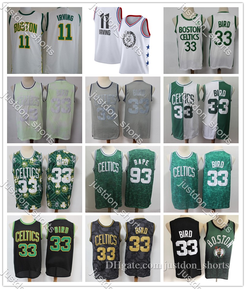 Mens Vintage Larry Bird 33 Pierce 34 Kyrie Irving 11 City Black Edition Hot Press Mesh Basketball Jerseys Stitched Shirts Sweatpants Pants, Like pics
Mens Vintage Larry Bird 33 Pierce 34 Kyrie Irving 11 City Black Edition Hot Press Mesh Basketball Jerseys Stitched Shirts Sweatpants Pants, Like pics