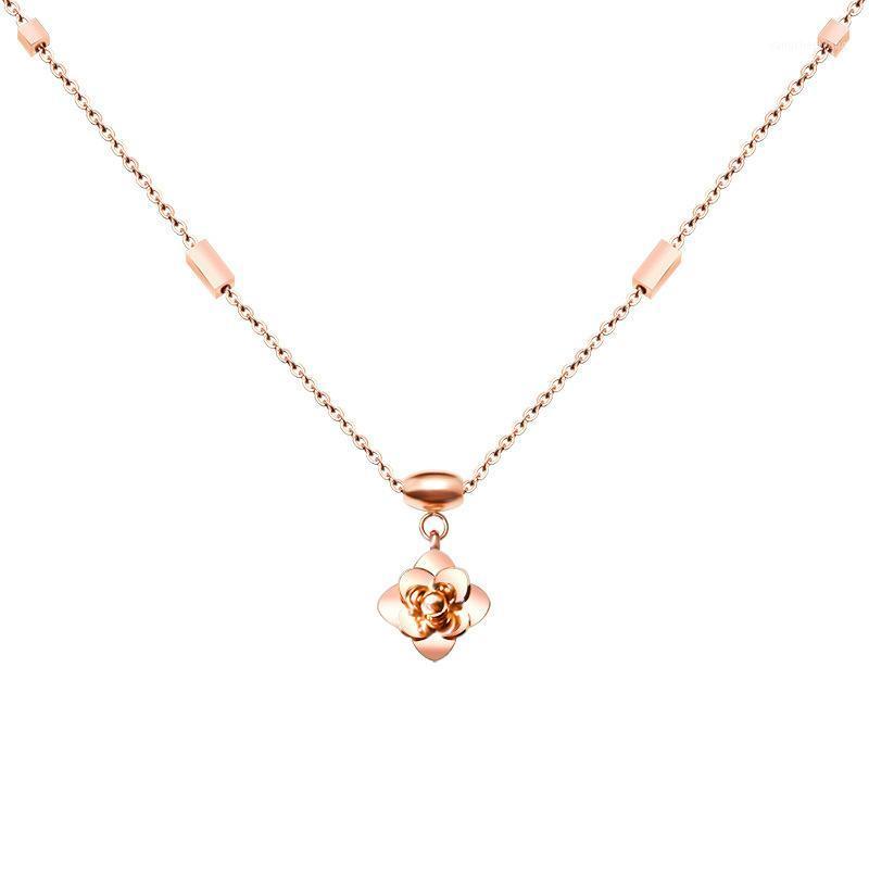 Chains Seven Parts Of Three Layers Camellia Necklace Flower Collar Bone Chain Titanium Steel Rose Gold Do Not Fade P308
Chains Seven Parts Of Three Layers Camellia Necklace Flower Collar Bone Chain Titanium Steel Rose Gold Do Not Fade P308