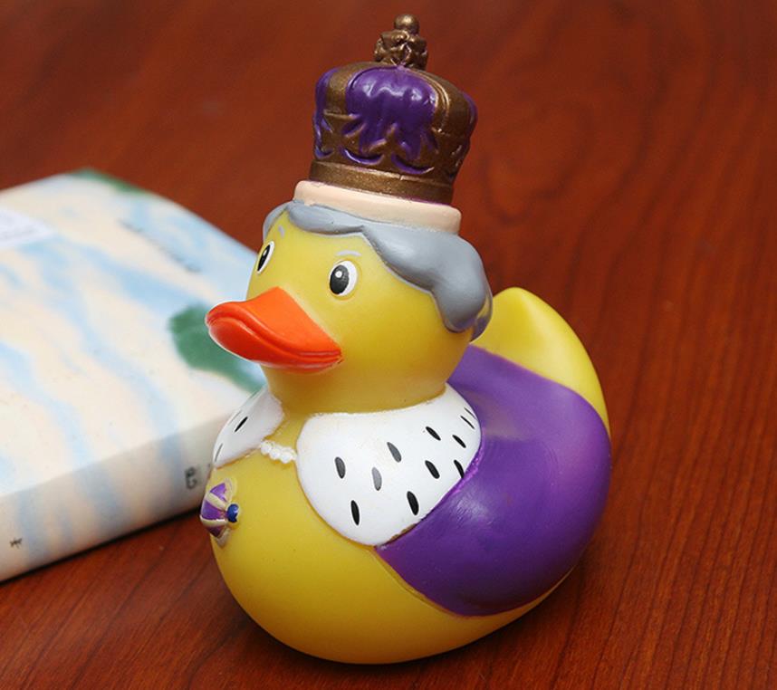 Children Bath Duck Toy Shower Water Floating British Queen Rubber Baby Funny Toys Novelty Gift