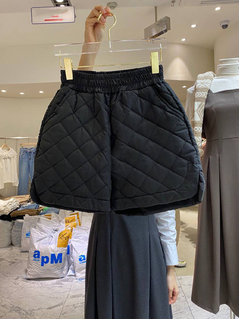 Autumn winter new design womens high elastic waist cotton-padded liner warm thickening boot cut shorts plus size SMLXL