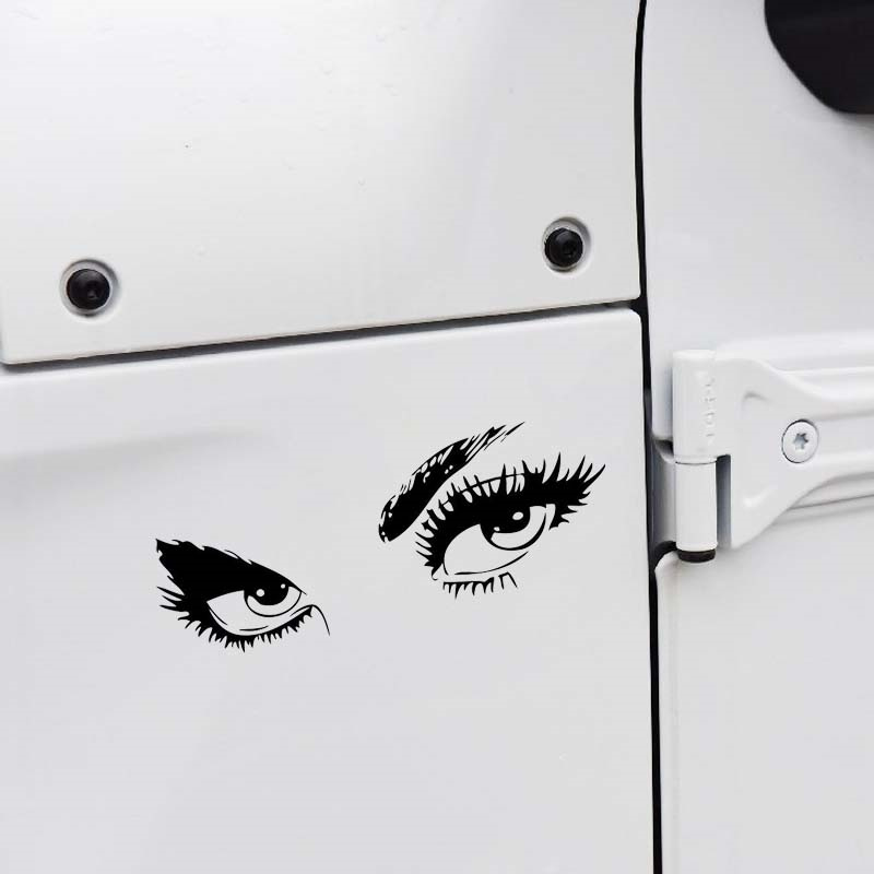15.3*7.9CM Sexy Beautiful Eyes Car Sticker Gorgeous Lady Eye Decals For Auto Racing Computer Window Door Side Truck Office Home Gift Decoration Decal 