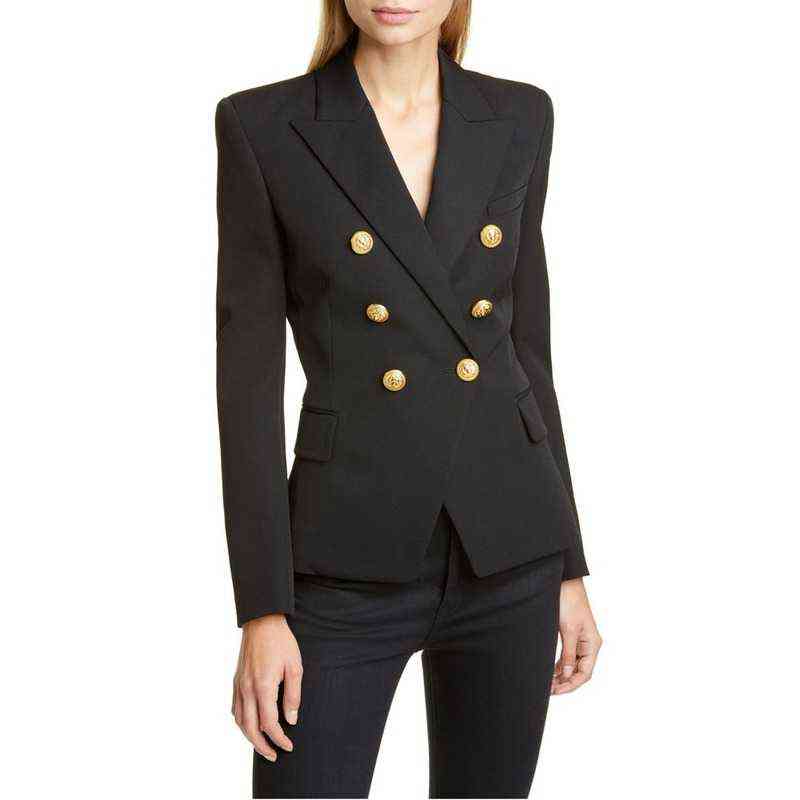 Women Blazers And Jackets Tailored Coat Womens Clothing Double Breasted Female Blazer Overcoat Basic Slim Fitting Gorgeous 211122