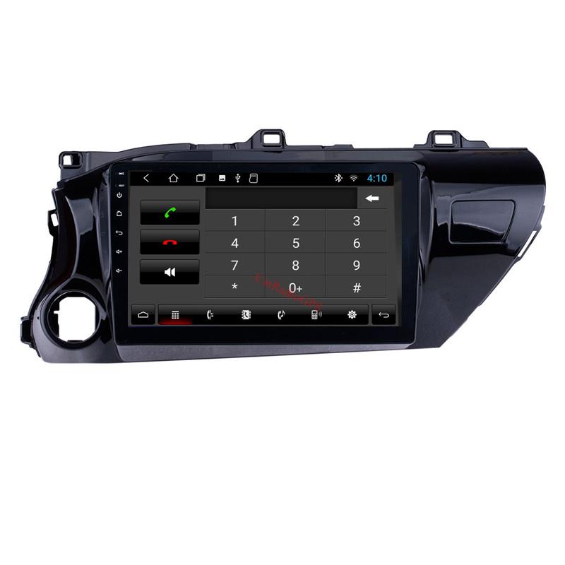 10.1 Inch car dvd Radio Player for TOYOTA HILUX 2016-2018 Left Hand Driving with Steering Wheel Control GPS Navigation Android