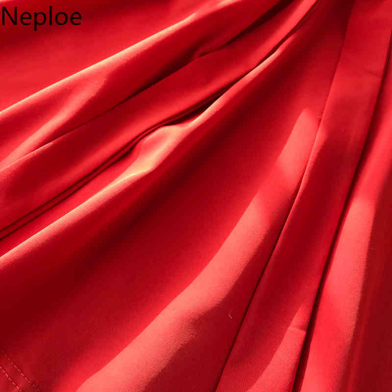 Retro Slim Waist Lace Up Vestido V Neck Puff Long Sleeve Party Dress Temperament Solid High Hip A Line Ropa 47949 210422Z