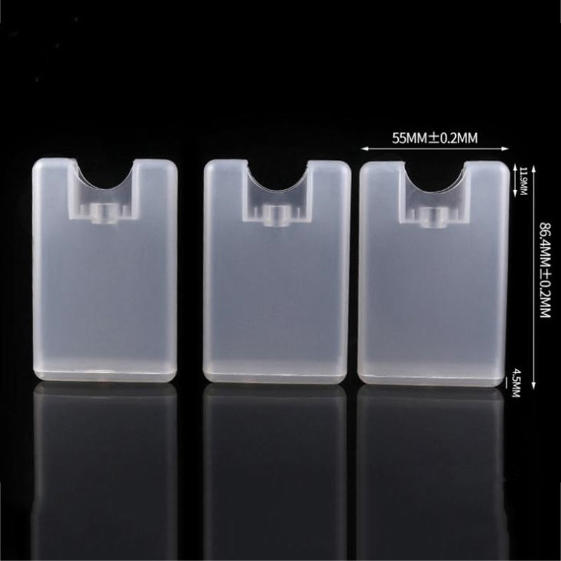 Card Shape Perfume Spray Bottles 20ml PP Plastic Empty Cosmetic Container Refillable Atomizer Perfumes Bottle
