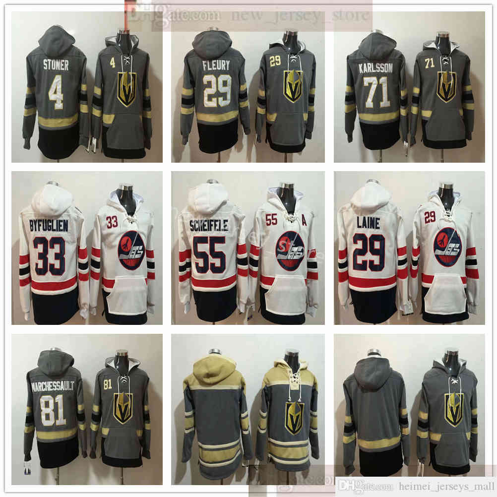 Vegas Golden Knights Hockey Hoodies Jerseys 29 Marc-Andre Fleury 71 William Karlsson 29 Patrik Laine 33 Dustin Byfuglien 55 Mark Scheifele, Blue;black
Vegas Golden Knights Hockey Hoodies Jerseys 29 Marc-Andre Fleury 71 William Karlsson 29 Patrik Laine 33 Dustin Byfuglien 55 Mark Scheifele, Blue;black