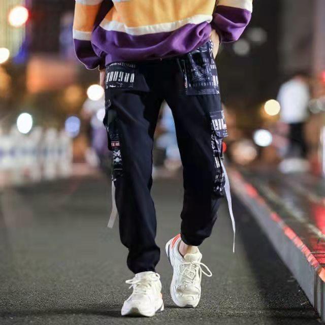 Men's Pants Man Fashion Streetwear Stitching Color Joggers Hip Hop Long Men Elastic Waist Cargo, Black
Men's Pants Man Fashion Streetwear Stitching Color Joggers Hip Hop Long Men Elastic Waist Cargo, Black