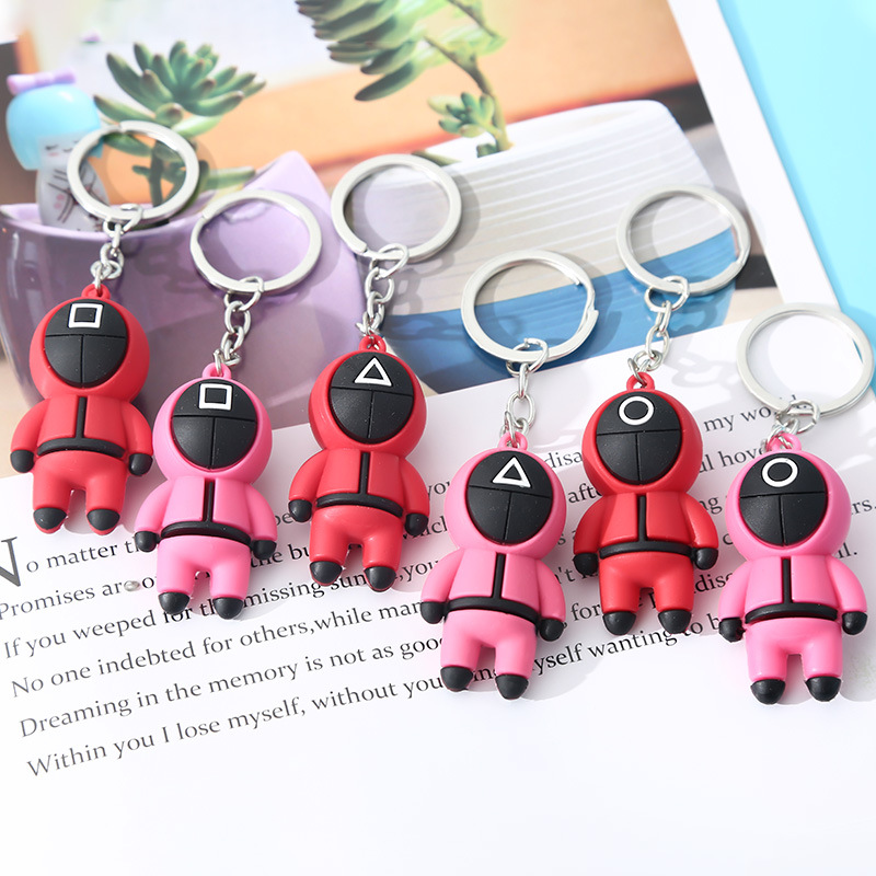 Squid Game Fidget Toys Keychain Doll Pendants Soldier Triangle Series Creative Charms 3D Mini Figurine Key Ring Backpack Pendant Gifts Ornam
Squid Game Fidget Toys Keychain Doll Pendants Soldier Triangle Series Creative Charms 3D Mini Figurine Key Ring Backpack Pendant Gifts Ornam