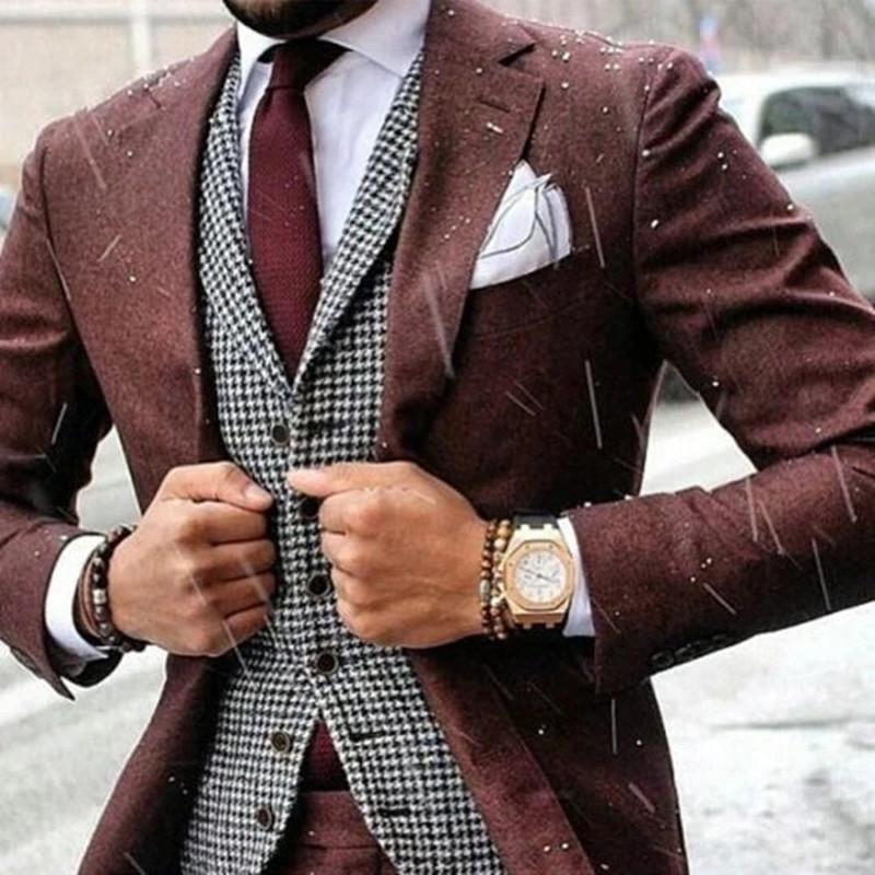 Men's Suits & Blazers (Jacket+Pant+Vest) Houndstooth Vest Mens Winter Wedding Suit Male 3 Piece For Men Clothing Slim Fit Costume Custom Mad, Custom made
Men's Suits & Blazers (Jacket+Pant+Vest) Houndstooth Vest Mens Winter Wedding Suit Male 3 Piece For Men Clothing Slim Fit Costume Custom Mad, Custom made