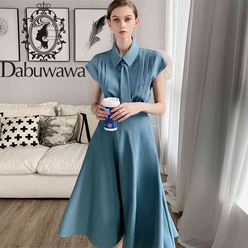 Dabuwawa Blue Tie Pleated Shirt Top Long A-Line Skirt Set Women Short Sleeve Elegant Two Pieces Sets Office Lady DT1BSA008 210520
Dabuwawa Blue Tie Pleated Shirt Top Long A-Line Skirt Set Women Short Sleeve Elegant Two Pieces Sets Office Lady DT1BSA008 210520