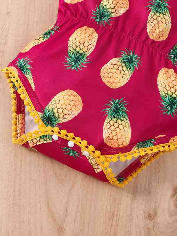 Baby Pineapple Print Bodysuit & Headband SHE