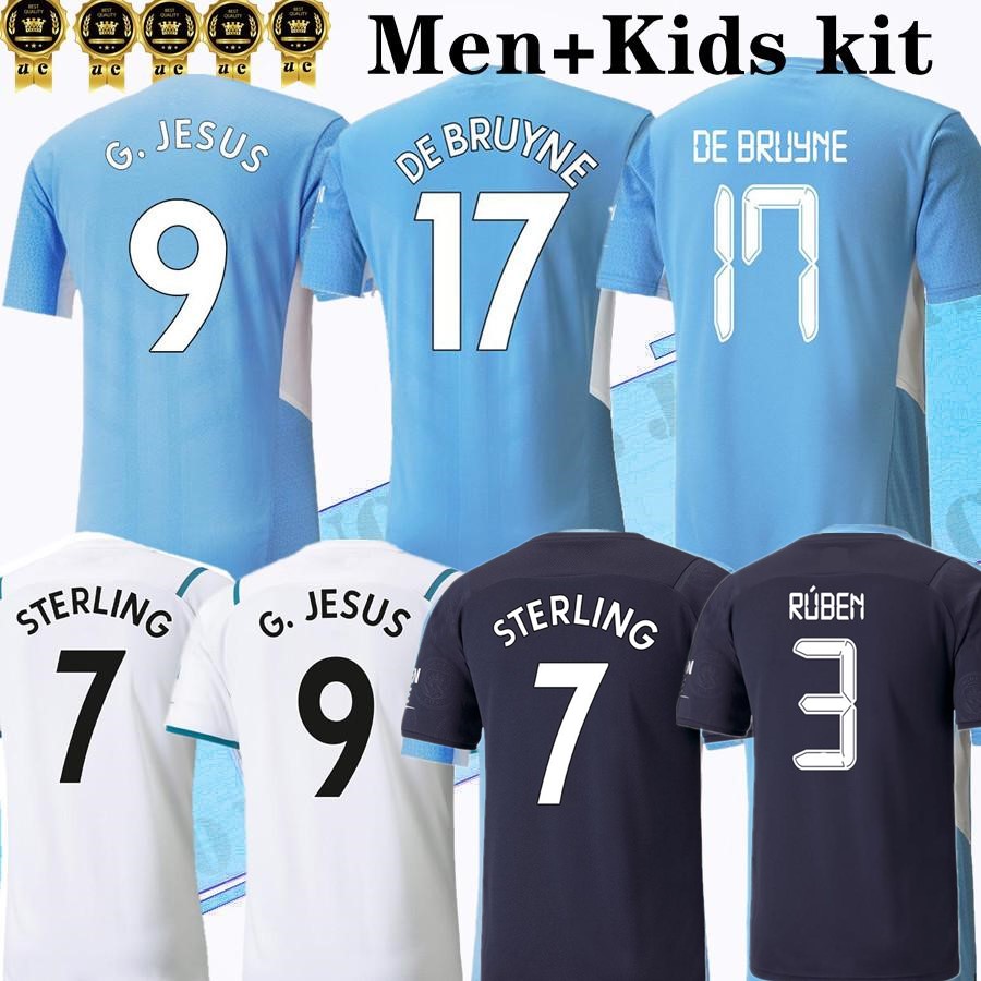 S-3XL 2021 2022 soccer jersey G. JESUS CITY STERLING FERRAN DE BRUYNE FODEN Fans Player version 21 22 football shirts MAN uniform men + kids kit, Home+patch
S-3XL 2021 2022 soccer jersey G. JESUS CITY STERLING FERRAN DE BRUYNE FODEN Fans Player version 21 22 football shirts MAN uniform men + kids kit, Home+patch